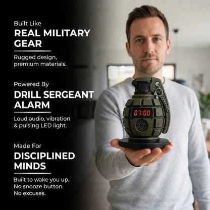 Purpose-Built Grenade Alarm Clock for Everyday Use