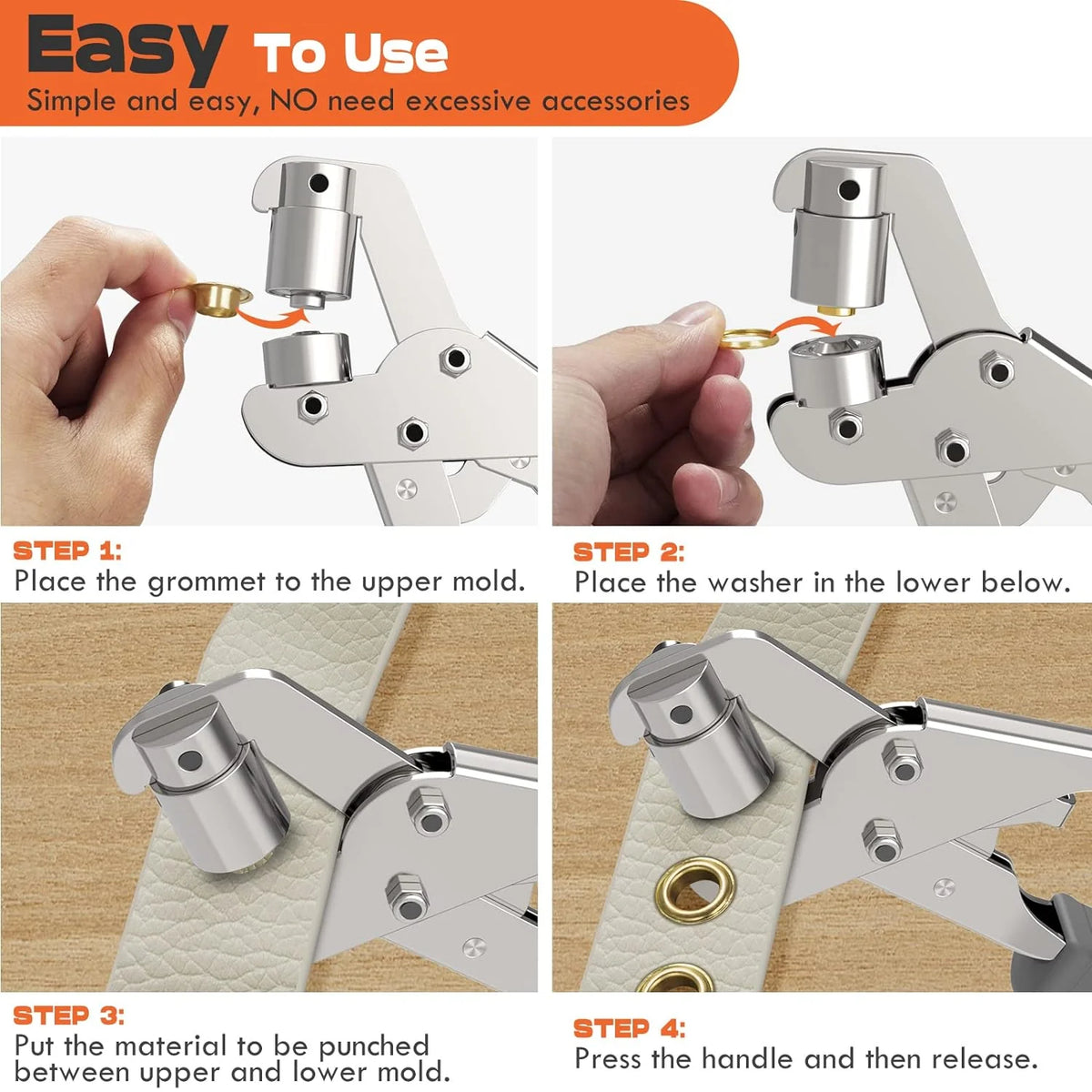 Hands-On Grommet Tool Kit for Creative Play