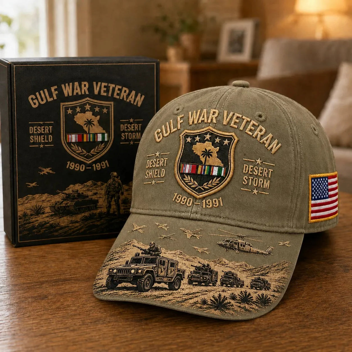 Distinctive Gulf War Veteran Desert Shield & Desert Storm