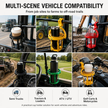 Vehicle-Ready Gyroscopic Anti-Spill Clamp-On Cup Holder – 360° Auto