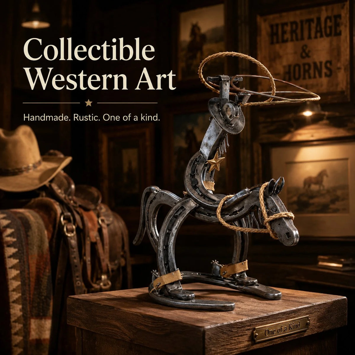 Purpose-Built Handcrafted Cowboy Iron Pony Ornament for Everyday Use
