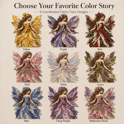 Floral Fairy Fabric Collage Kit with Dimensional Wings