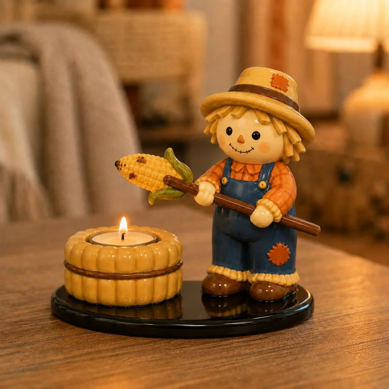 Decorative Campfire Tealight Holder for Focused Light – Halloween Camp