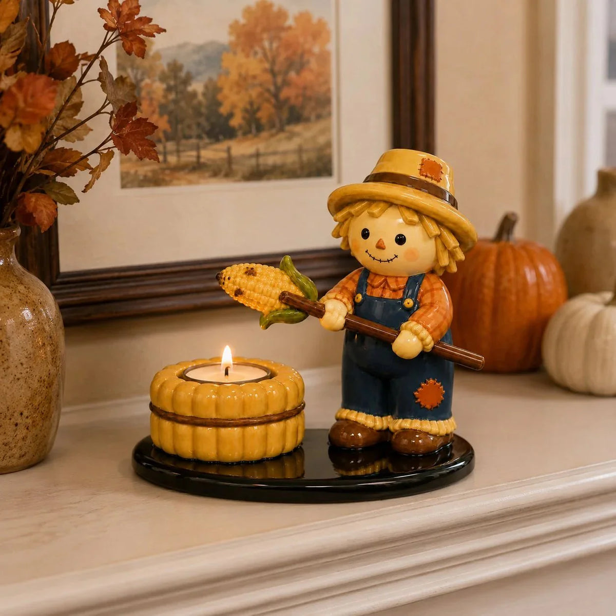Decorative Campfire Tealight Holder for Focused Light – Halloween Camp