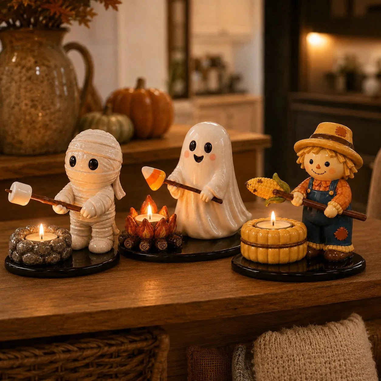 Decorative Campfire Tealight Holder for Focused L – Halloween Campfire