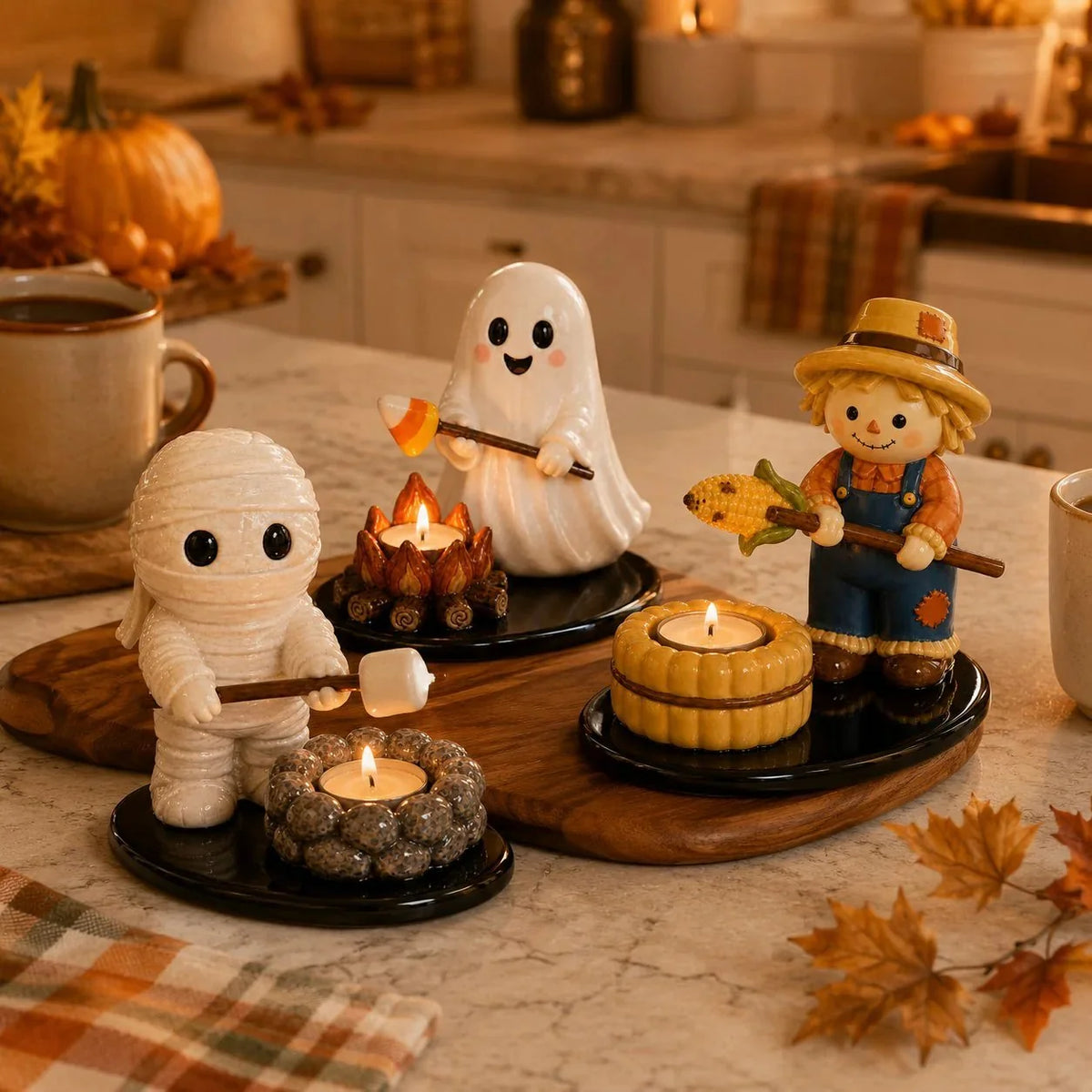 Decorative Campfire Tealight Holder for Focused L – Halloween Campfire