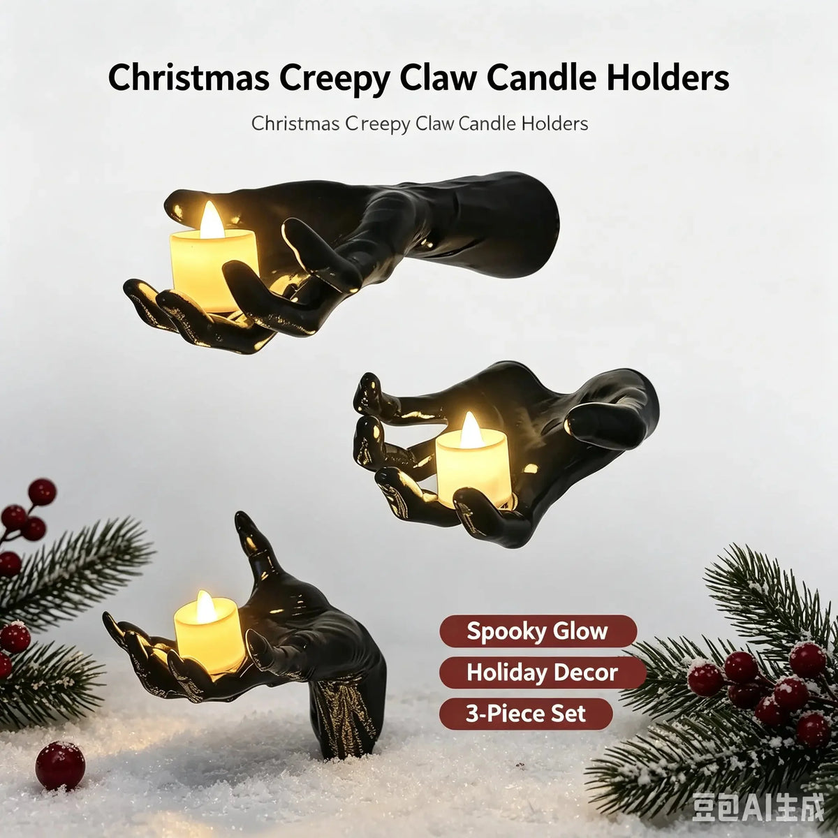 Vehicle-Ready Decorations, Pack of 3 Wall Mounted Creepy Reaching