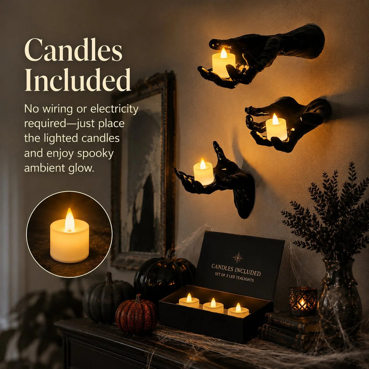 Decorative Decorations, Pack of 3 Wall Mounted Creepy Reaching Hands