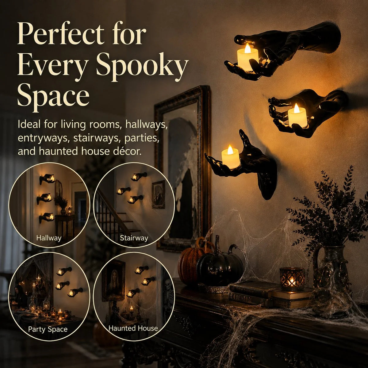 Decorative Decorations, Pack of 3 Wall Mounted Creepy Reaching Hands