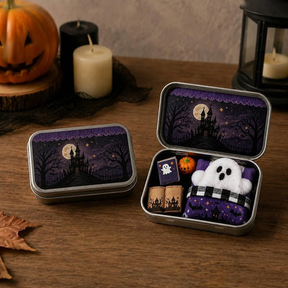 Purpose-Built Mini Ghost Tin Box Set - Cute Spooky Travel