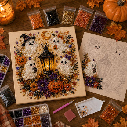 Tiny-Pearl Halloween Craft Kit for Making Playful Spooky Art
