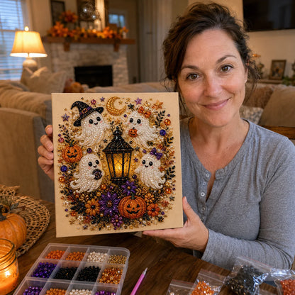 Tiny-Pearl Halloween Craft Kit for Making Playful Spooky Art
