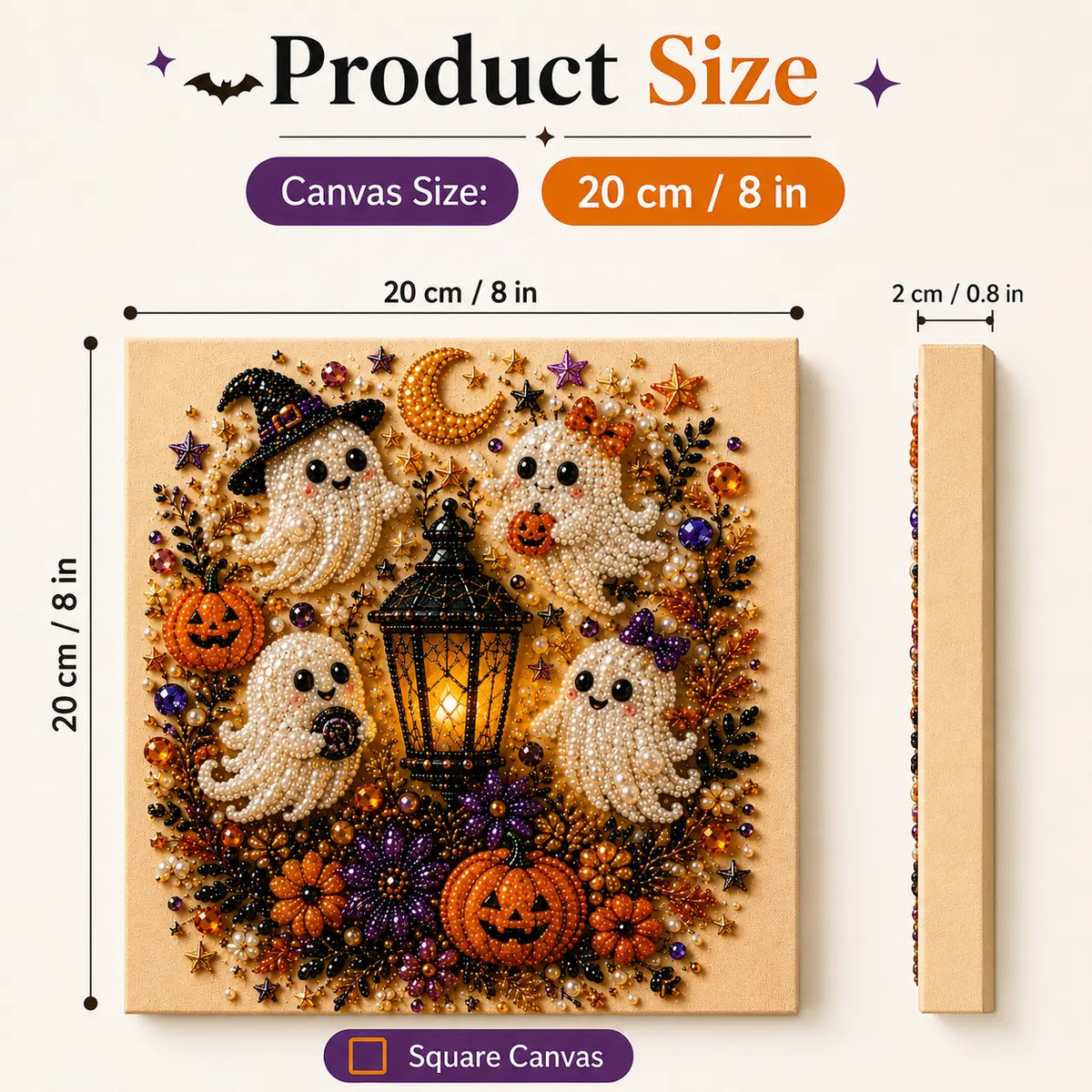 Tiny-Pearl Halloween Craft Kit for Making Playful Spooky Art