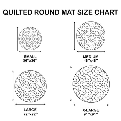 Purpose-Built 3D Skeleton Vortex Quilted Round Rug for Everyday Use