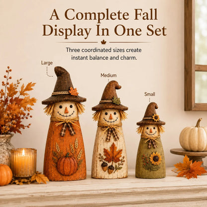 Vehicle-Ready Hand-Carved Vintage Scarecrow Fall Decor – Ha – Style 80