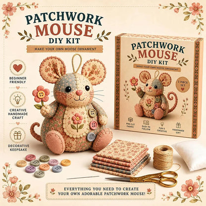Hands-On Handcrafted Vintage Mouse Plush Sewing Kit for Creative Play