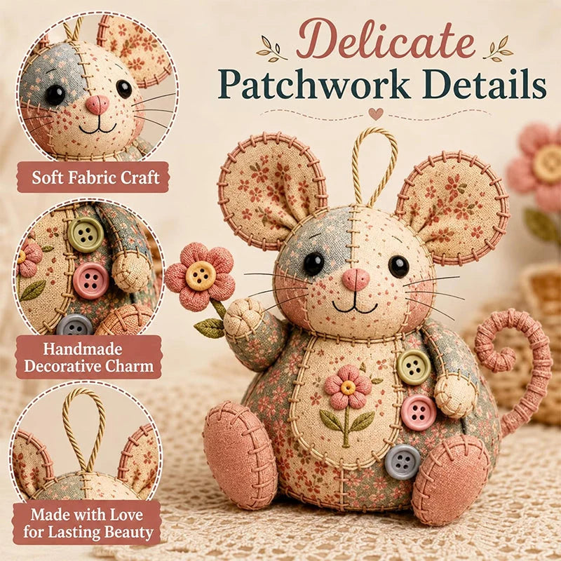 Hands-On Handcrafted Vintage Mouse Plush Sewing Kit for Creative Play