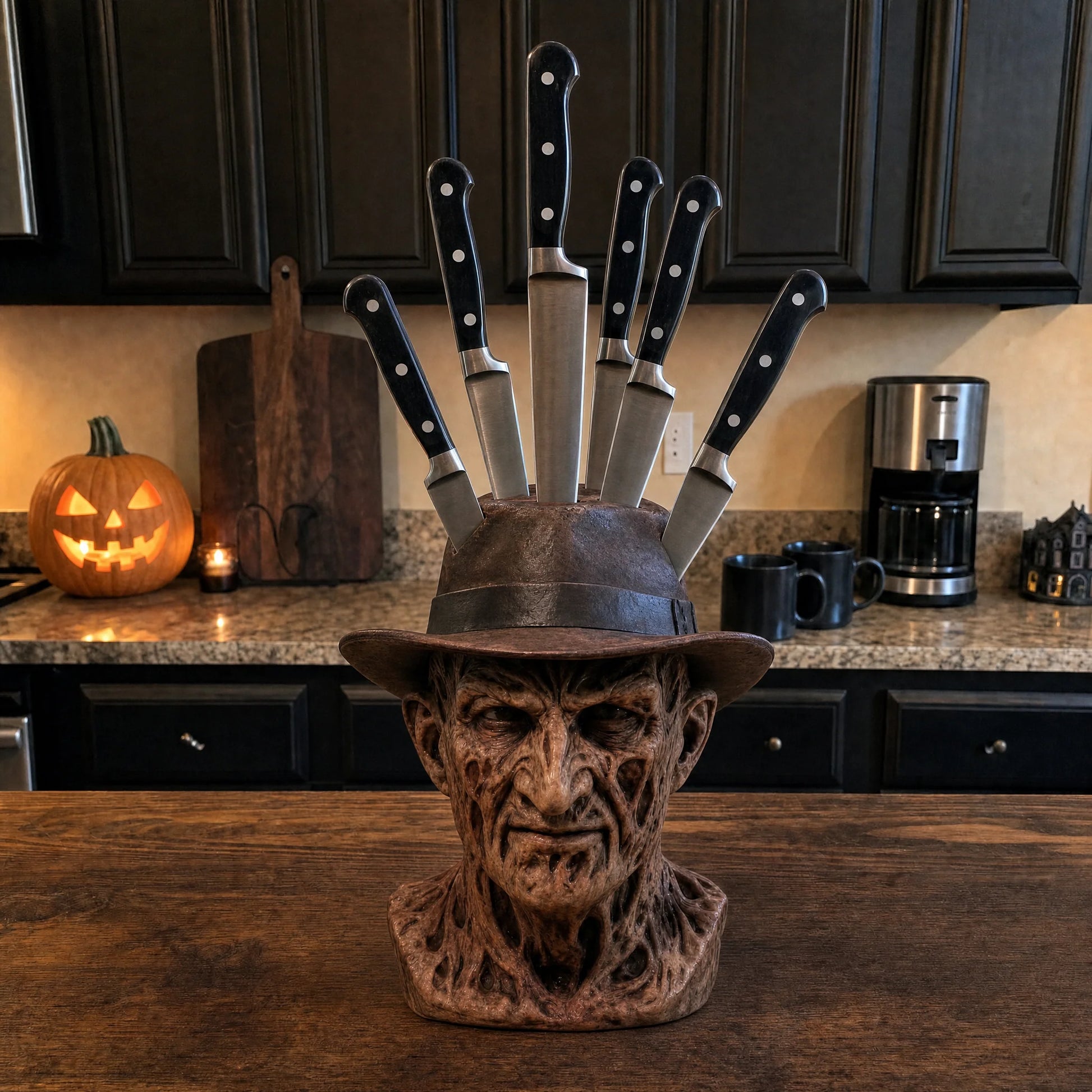 Purpose-Built Horror Knife Block for Everyday Use