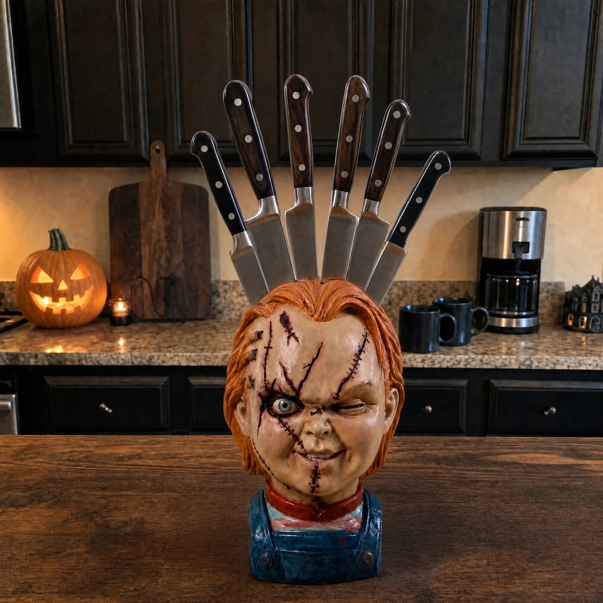Purpose-Built Horror Knife Block for Everyday Use