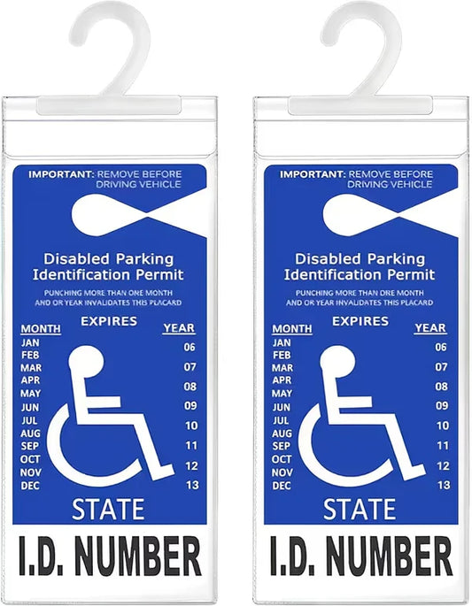 Vehicle-Ready Handicap Parking Placard Holder( 2 Pcak ) for Garage Use