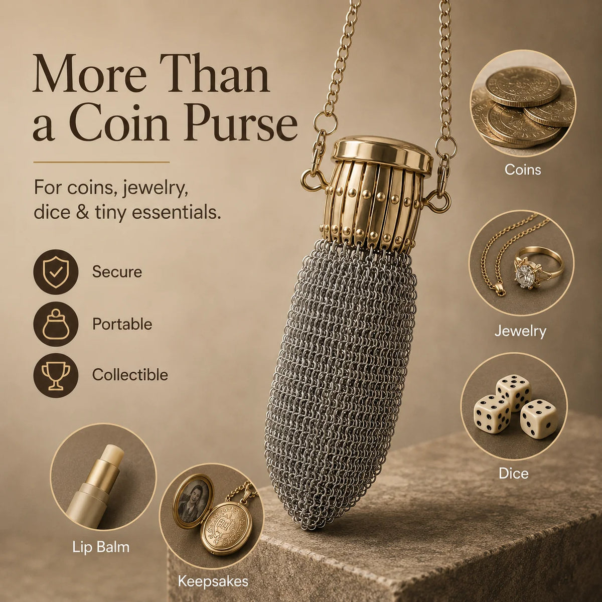 Purpose-Built Handmade 1920's English Coin Purse for Everyday Use