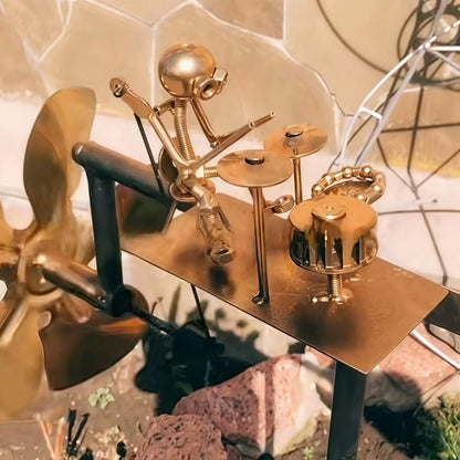 Metal Rock Band Windmill for Garden