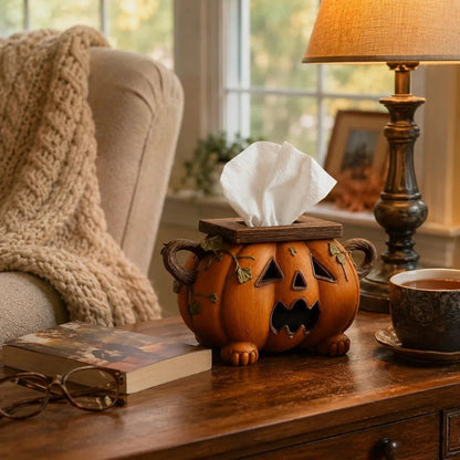 Purpose-Built Pumpkin Tissue Box Cover-Turn Your Everyday Tissue Box