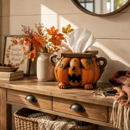 Purpose-Built Pumpkin Tissue Box Cover-Turn Your Everyday Tissue Box