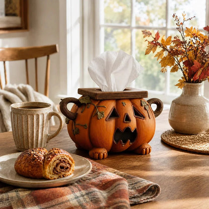 Purpose-Built Pumpkin Tissue Box Cover-Turn Your Everyday Tissue Box