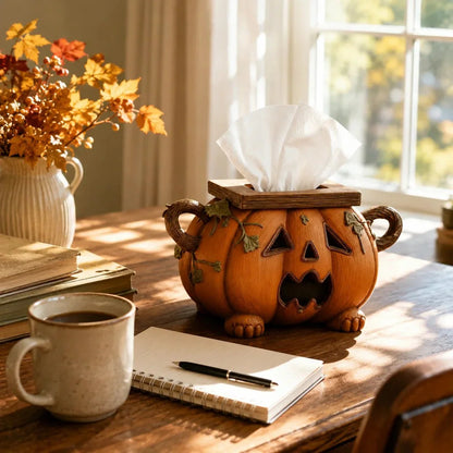 Purpose-Built Pumpkin Tissue Box Cover-Turn Your Everyday Tissue Box