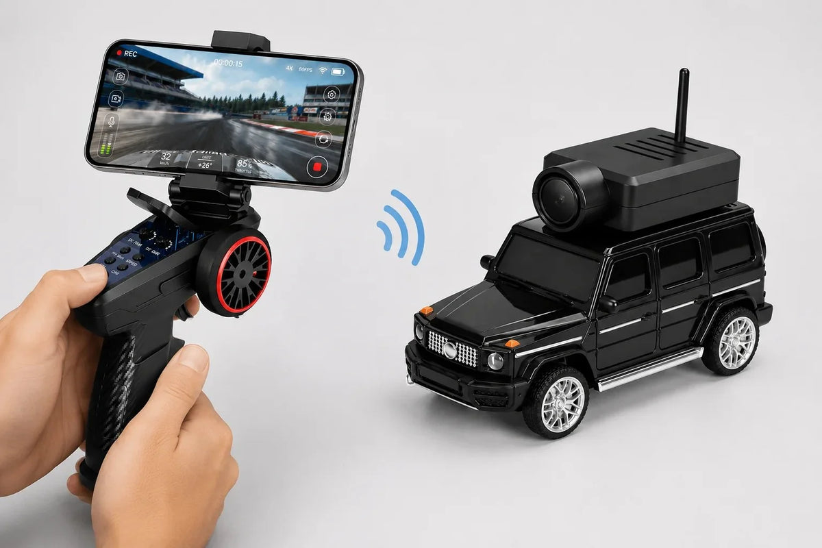 Vehicle-Ready Mini HD FPV Micro Desktop Racing RC Car for Garage Use