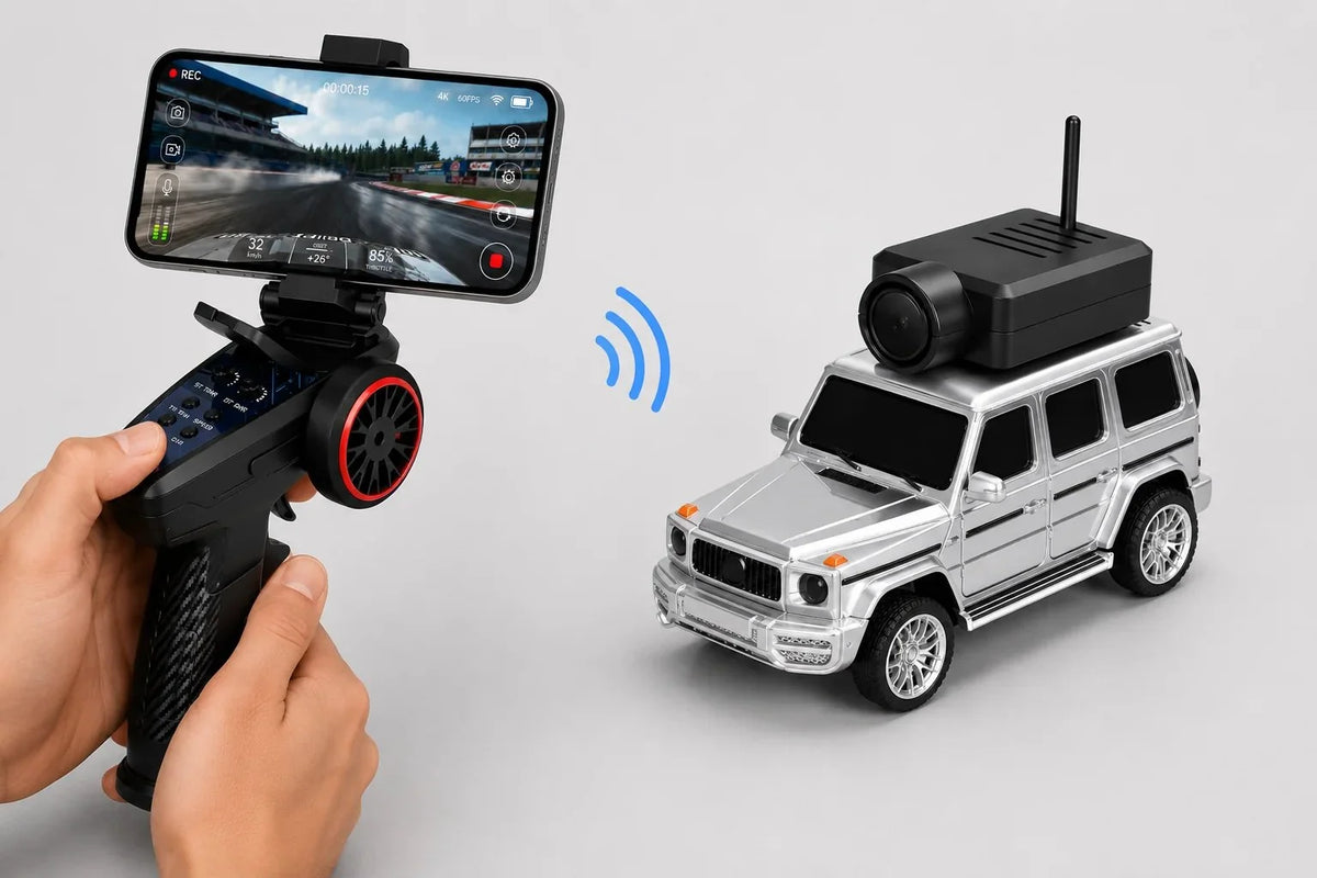 Vehicle-Ready Mini HD FPV Micro Desktop Racing RC Car for Garage Use