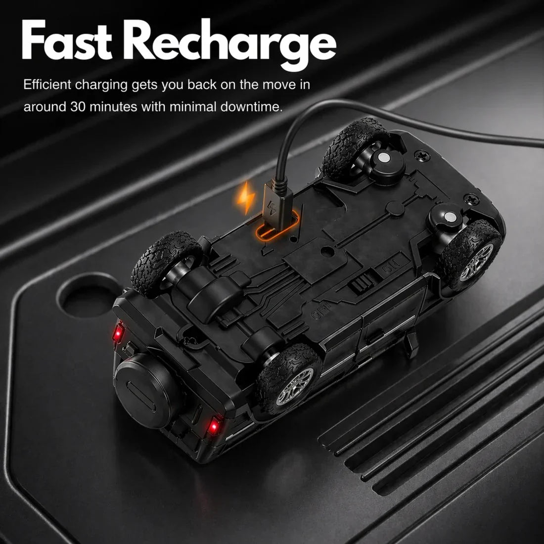 Vehicle-Ready Mini HD FPV Micro Desktop Racing RC Car for Garage Use