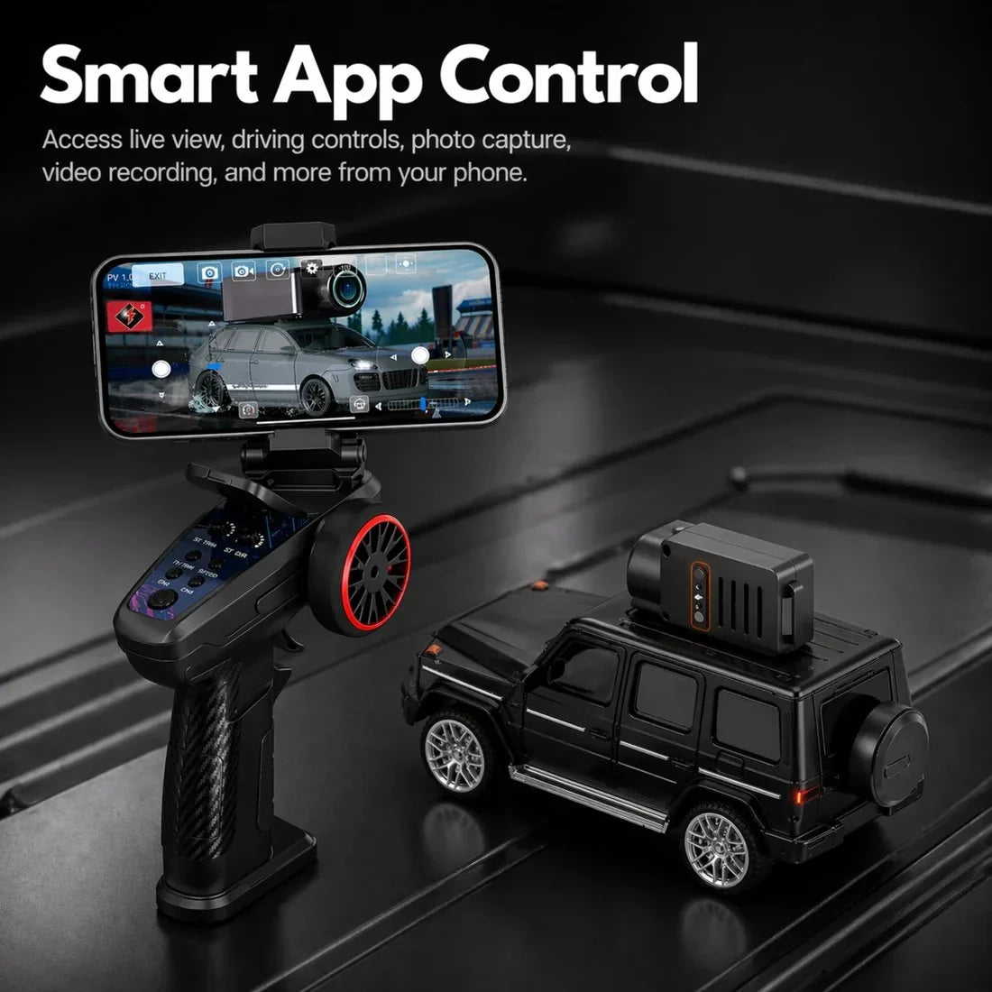 Vehicle-Ready Mini HD FPV Micro Desktop Racing RC Car for Garage Use