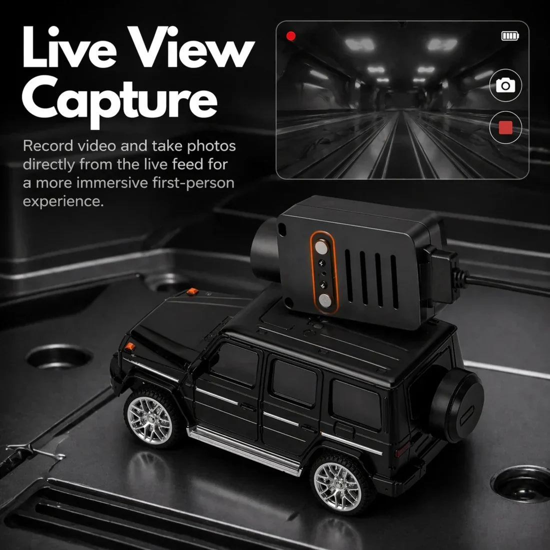 Vehicle-Ready Mini HD FPV Micro Desktop Racing RC Car for Garage Use