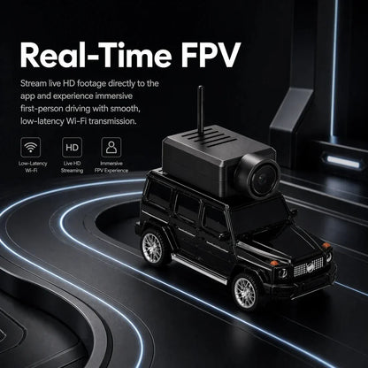 Vehicle-Ready Mini HD FPV Micro Desktop Racing RC Car for Garage Use