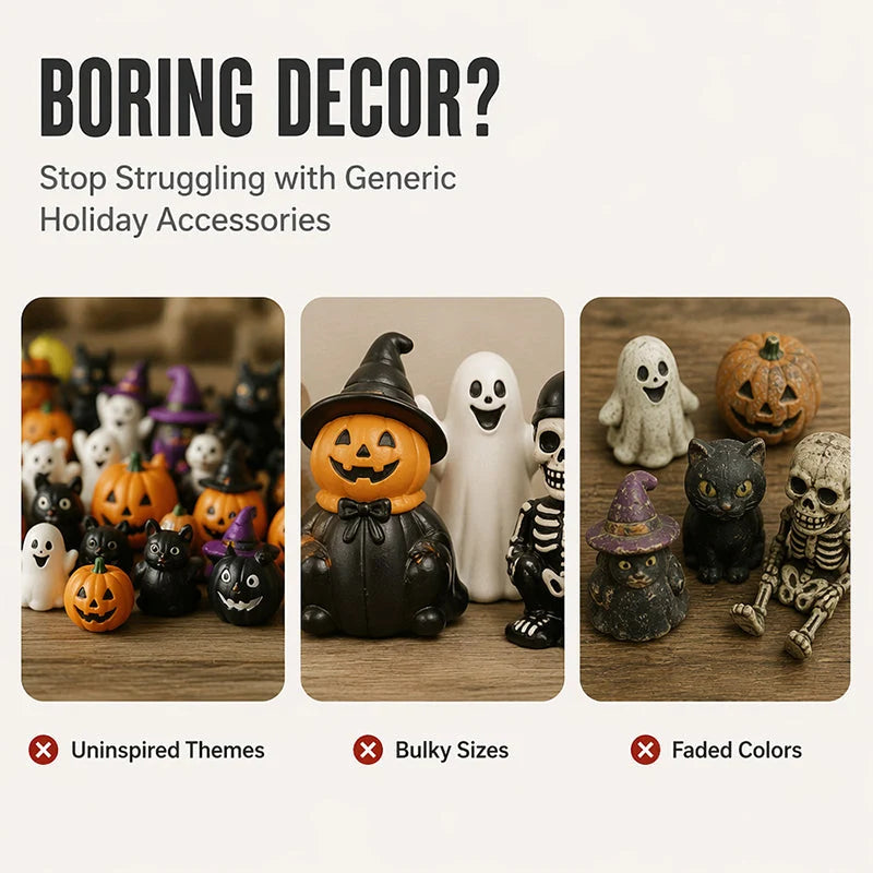 Mini Resin Halloween Ducks in Devil, Ghost and Skeleton Designs