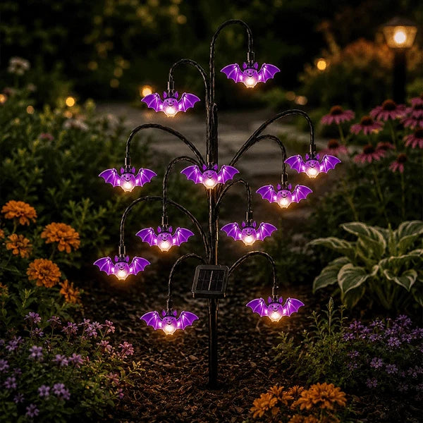 Glowing Halloween Tree-Stump Stake Powered by Sunlight