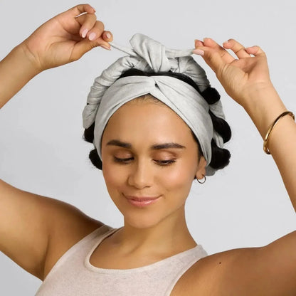 Purpose-Built Heather Gray Active Curling Headband – Heatless Hair
