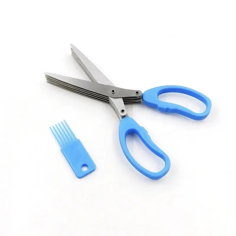 Practical Herb Scissors 5 Blade Kitchen Shears, Multipurpose Herb