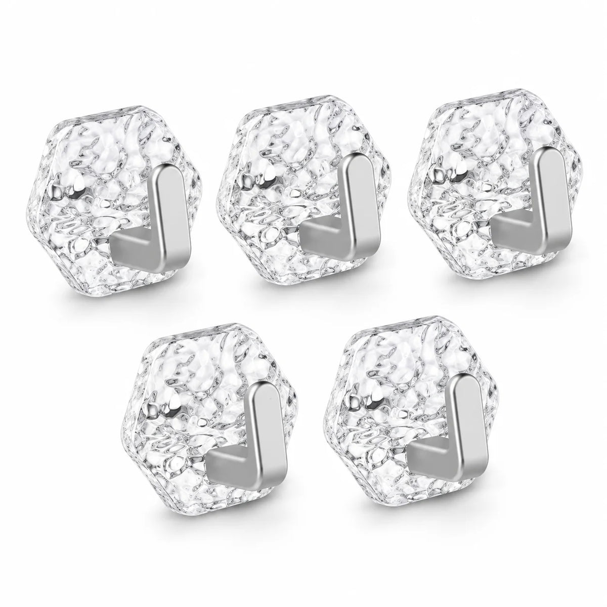 Space-Saving 10PCS Modern Hexagon Adhesive Hooks for Organized Storage