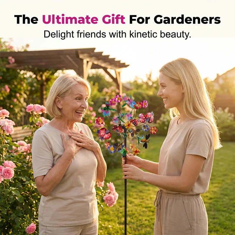 Outdoor-Ready Solar-Powered Wind Spinner for Garden for Garden Display
