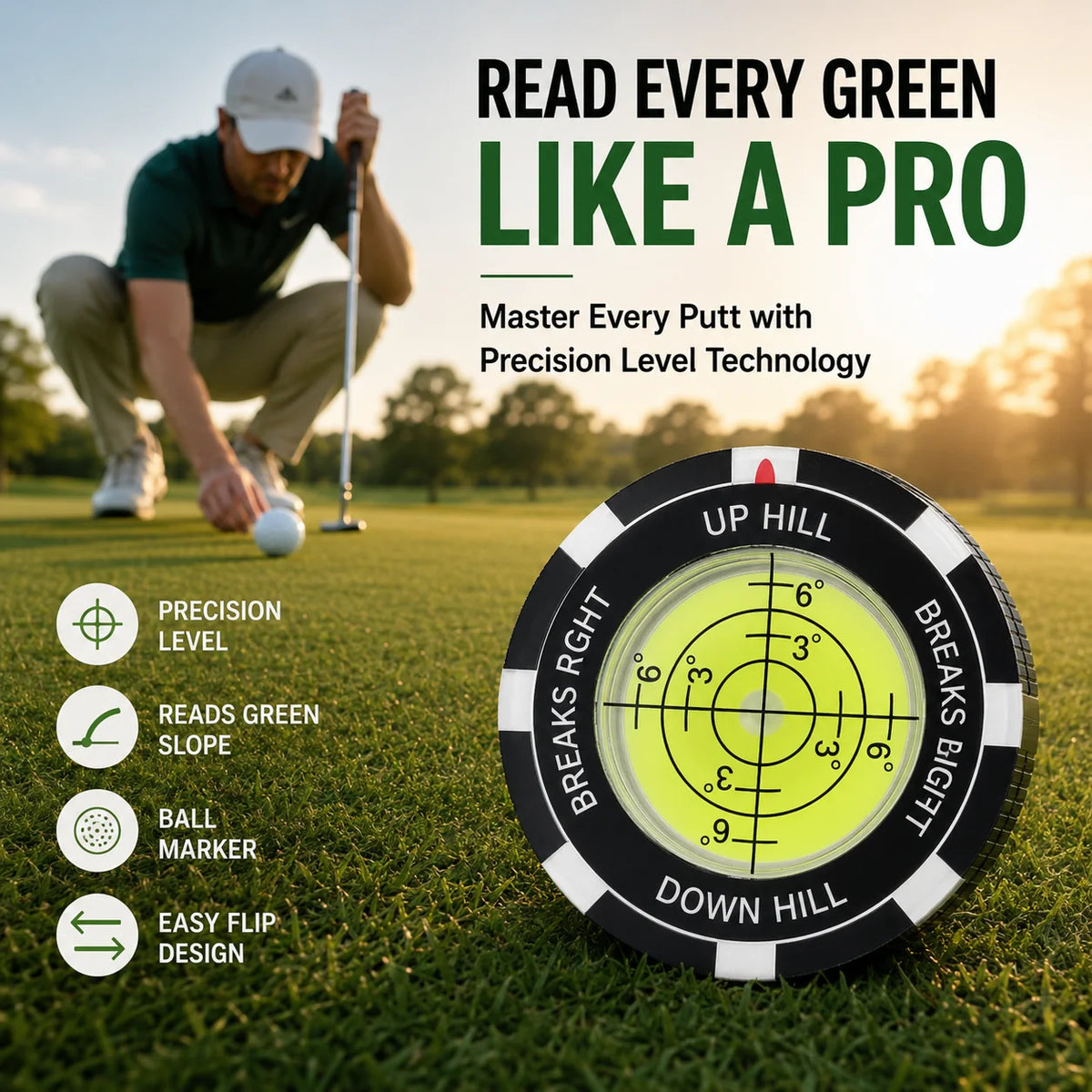 Workshop-Ready High-Precision Golf Green Reader – Portable Putting