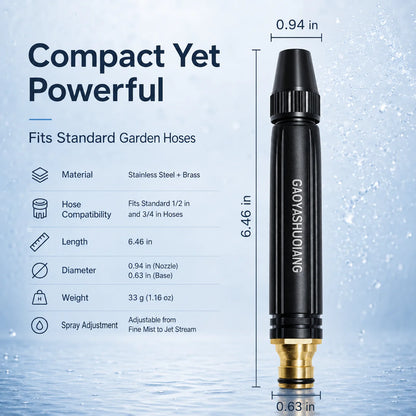 Dual-Spray High-Pressure Garden Hose Wand for Outdoor Cleaning