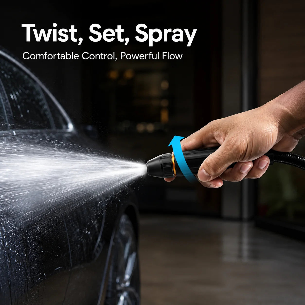 Dual-Spray High-Pressure Garden Hose Wand for Outdoor Cleaning