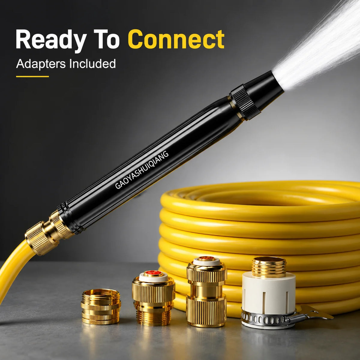 Dual-Spray High-Pressure Garden Hose Wand for Outdoor Cleaning
