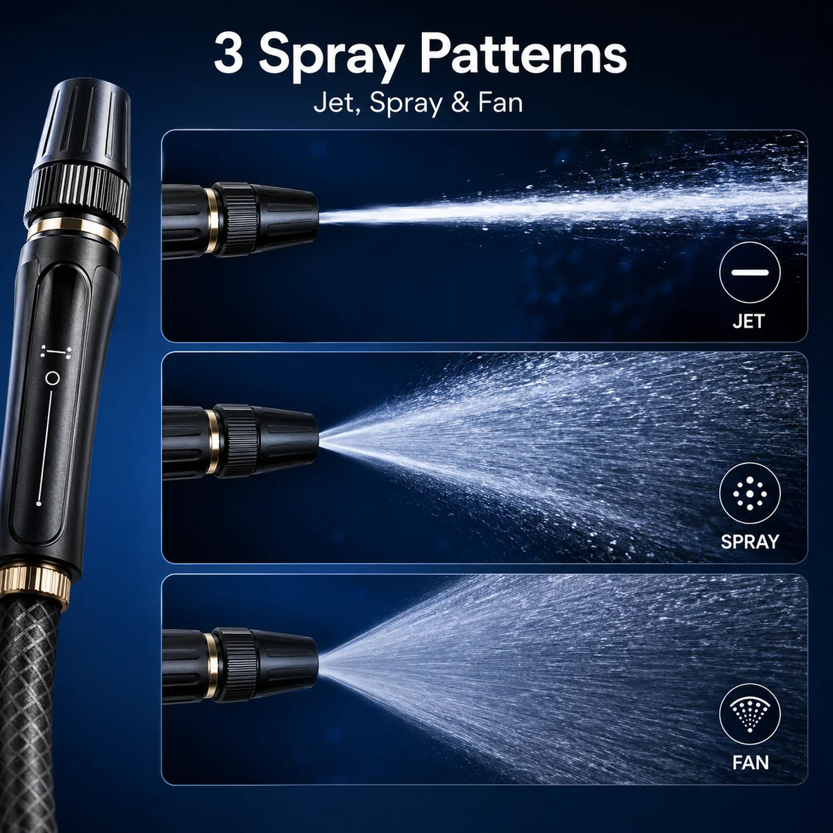 Dual-Spray High-Pressure Garden Hose Wand for Outdoor Cleaning