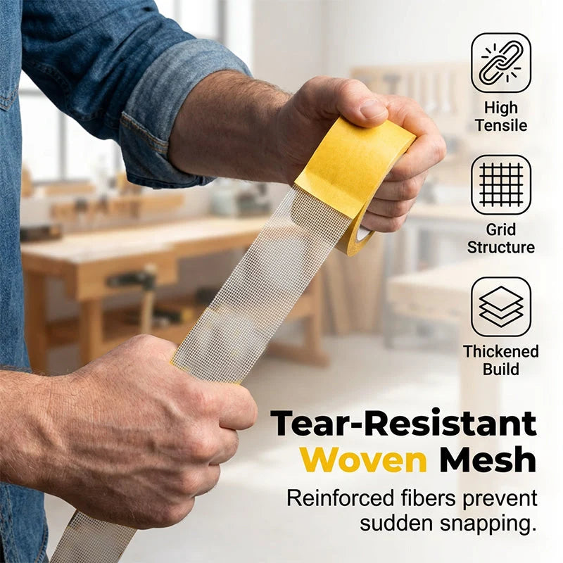 Purpose-Built High-Tack Double-Sided Mesh Tape for Everyday Use
