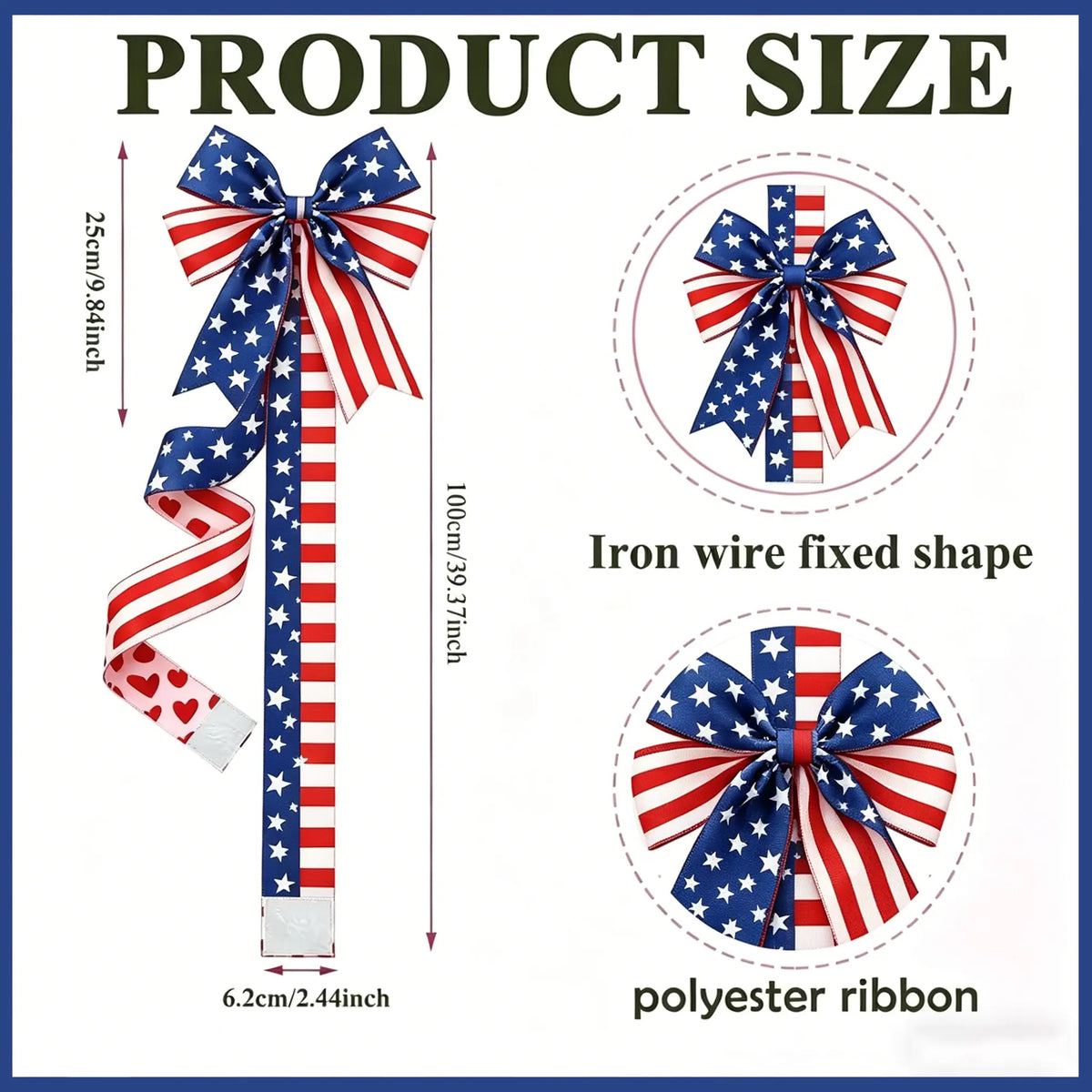 Patriotic Cabinet Door Fringe for Independence and Memorial Displays