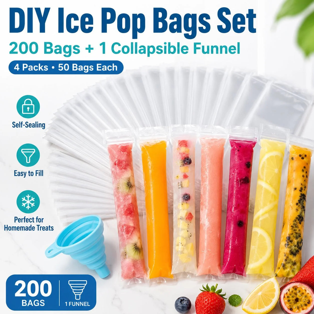Space-Saving Pour, ze & Enjoy – Homemade Ice Pops Made – Homemade Ice